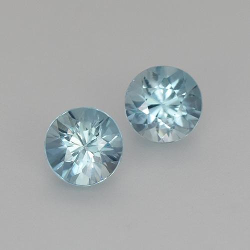濃いアクアブルー ジルコン 宝石 - 0.4ct ダイヤモンドカット (ID: 505298)