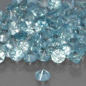Zircon Gemstone in 3.5 mm (calibrated) Size for Sale, Zircon Stone in Blue Color
