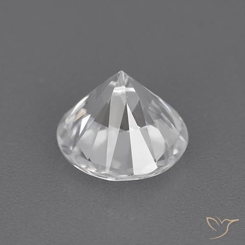 Zircon Gemstone in 7 mm (calibrated) Size for Sale, Zircon Stone in White Color