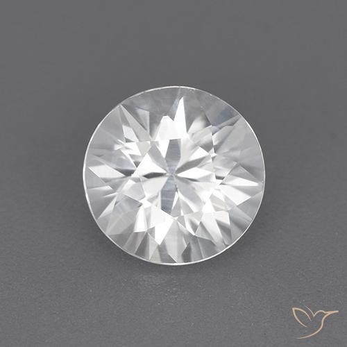 1.64ct Natural White Zircon, Round, VVS