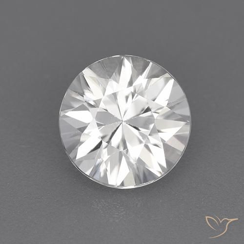 White Zircon Gem - 1.8ct Diamond-Cut (ID: 521360)