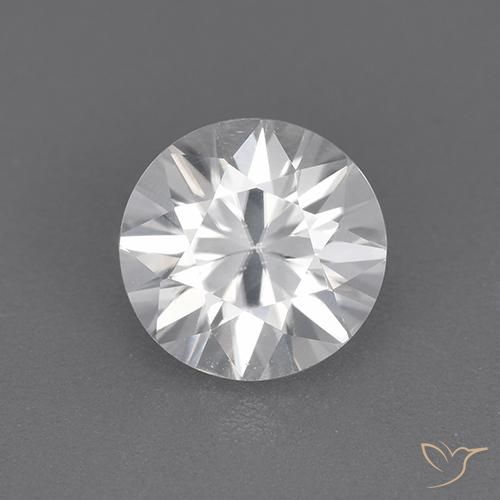 1.72ct Natural White Zircon, Round, VVS