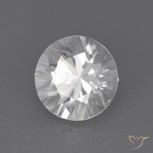 2.08 ct White Zircon Stone, Natural Zircon in Diamond-Cut Shape for Sale