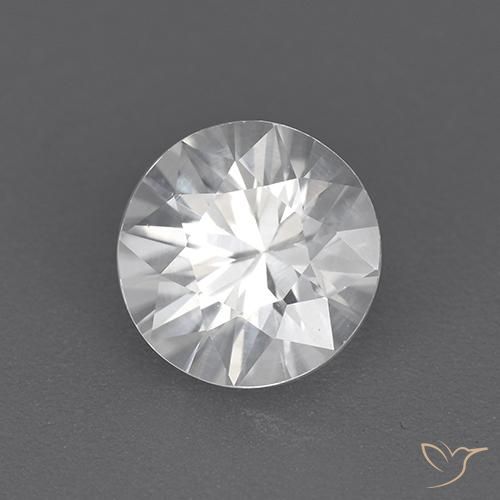 1.73 ct White Zircon Stone, Natural Zircon in Diamond-Cut Shape for Sale