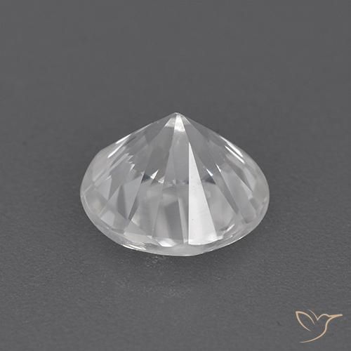 Zircon Gemstone in 7 mm (calibrated) Size for Sale, Zircon Stone in White Color