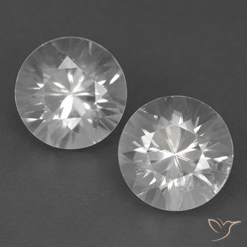 3.96 ct White Zircon, 6.9 mm Diamond Cut From Colombia, Photo A