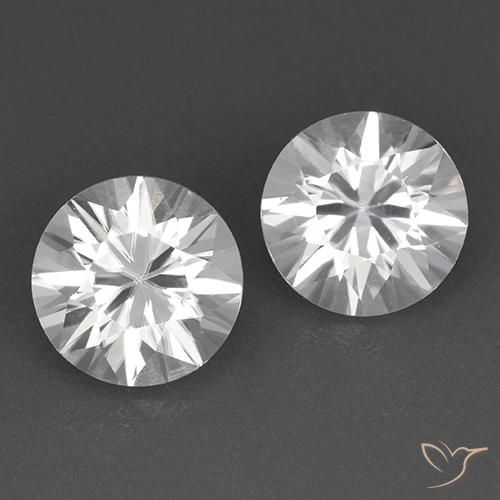 3.38ctw Natural White Zircon, Round, VVS