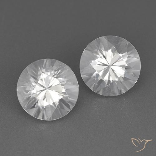 3.58 ct White Zircon, 6.9 mm Diamond Cut From Colombia, Photo A