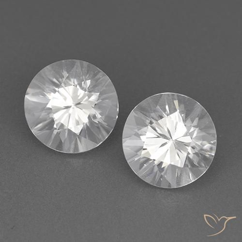 3.58 ctw White Zircon Stones, Natural Zircon in Diamond-Cut Shape for Sale