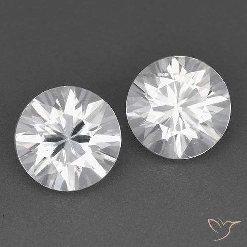 3.46 ct White Zircon, 6.9 mm Diamond Cut From Colombia, Photo A