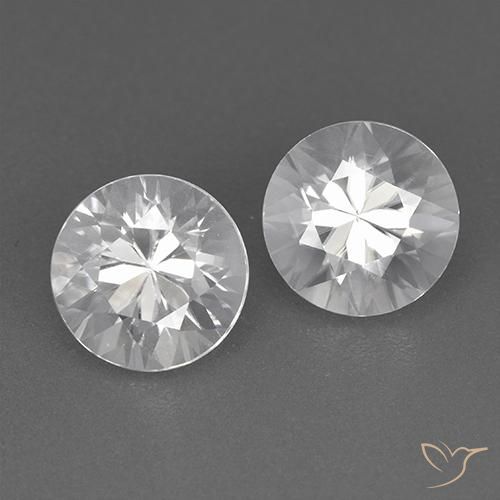 Circón blanco de 3,8 quilates, corte de diamante de 6,8 mm de Colombia, Photo A