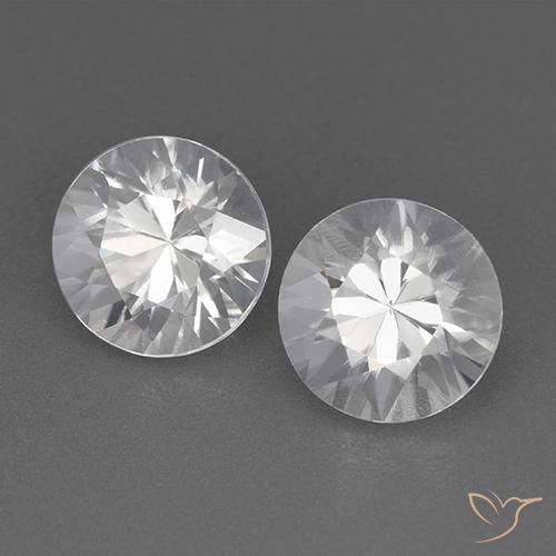 3.80 ctw White Zircon Stones, Natural Zircon in Diamond-Cut Shape for Sale