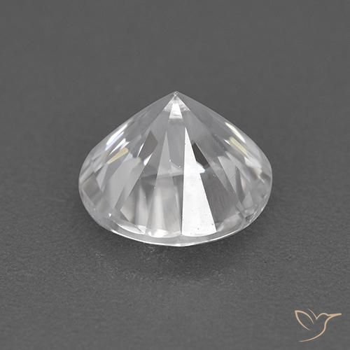 Zircon Gemstone in 7 mm (calibrated) Size for Sale, Zircon Stone in White Color