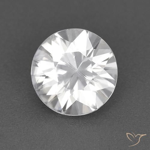 1.68 ct White Zircon Stone, Natural Zircon in Diamond-Cut Shape for Sale