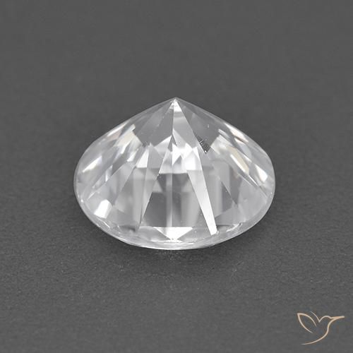 Zircon Gemstone in 7 mm (calibrated) Size for Sale, Zircon Stone in White Color
