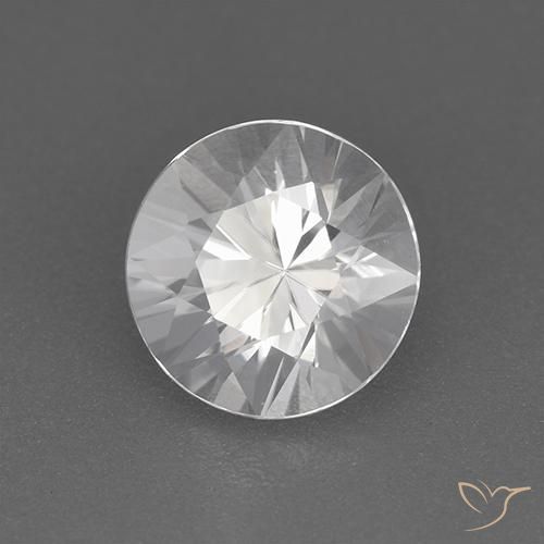 1.85 ct White Zircon Stone, Natural Zircon in Diamond-Cut Shape for Sale