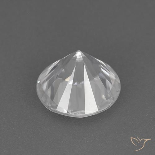 Zircon Gemstone in 7 mm (calibrated) Size for Sale, Zircon Stone in White Color