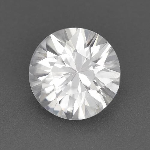 1.80 ct White Zircon Stone, Natural Zircon in Diamond-Cut Shape for Sale