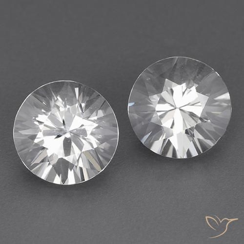 3.65ctw Natural White Zircon, Round, VVS