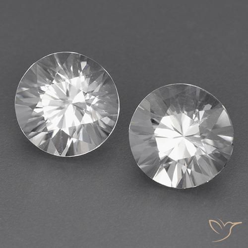 3.65 ctw White Zircon Stones, Natural Zircon in Diamond-Cut Shape for Sale