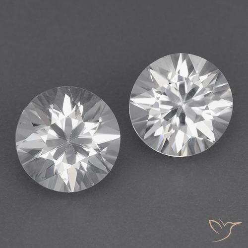 3.63ctw Natural White Zircon, Round, VVS