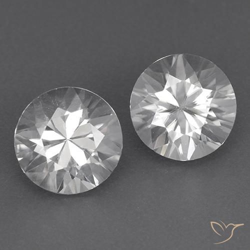 3.88 ctw White Zircon Stones, Natural Zircon in Diamond-Cut Shape for Sale