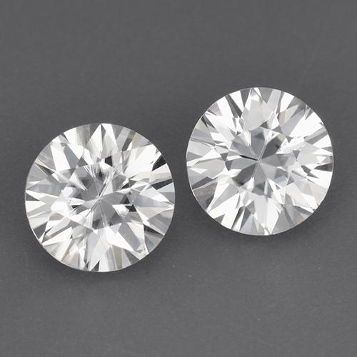 White Zircon Gem - 1.8ct Diamond-Cut (ID: 522309)