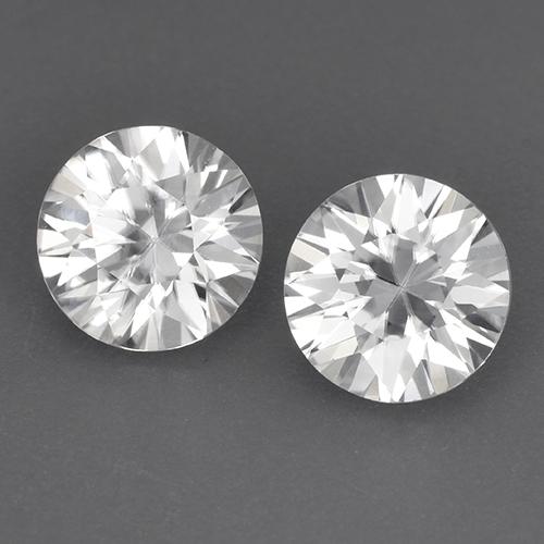 3.52 ctw White Zircon Stones, Natural Zircon in Diamond-Cut Shape for Sale