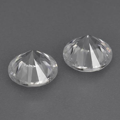 Zircon Gemstones in 7 mm (calibrated) Size for Sale, Zircon Stones in White Color