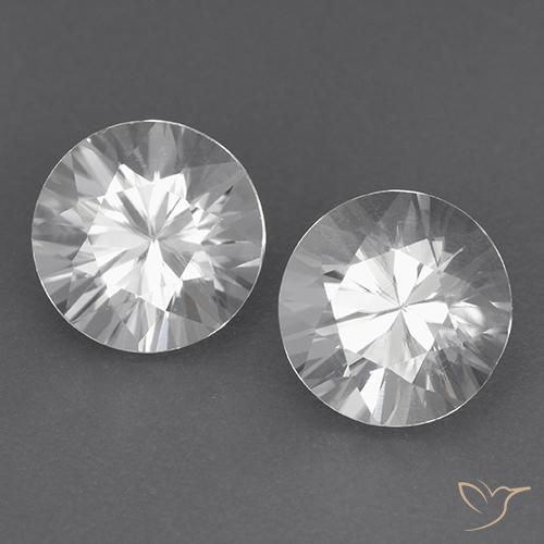 3.76 ctw White Zircon Stones, Natural Zircon in Diamond-Cut Shape for Sale