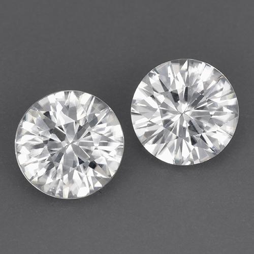 White Zircon Gem - 1.7ct Diamond-Cut (ID: 522313)