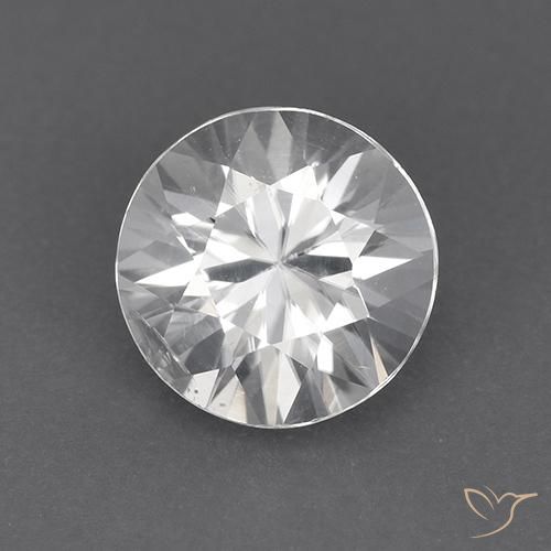 1.84ct Natural White Zircon, Round, VVS-VS