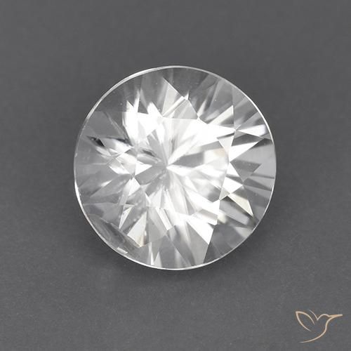 1.84 ct White Zircon Stone, Natural Zircon in Diamond-Cut Shape for Sale