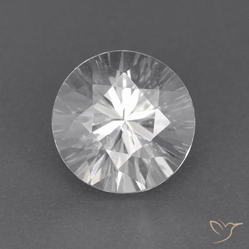 1.89ct Natural White Zircon, Round, VVS-VS