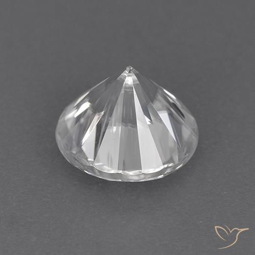 Zircon Gemstone in 7 mm (calibrated) Size for Sale, Zircon Stone in White Color