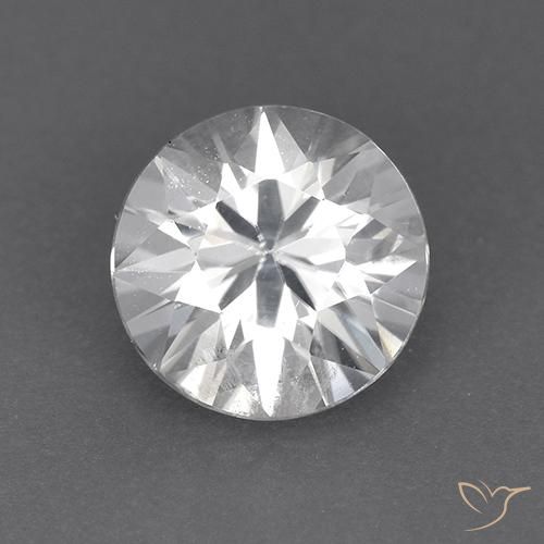 1.90ct Natural White Zircon, Round, VVS-VS