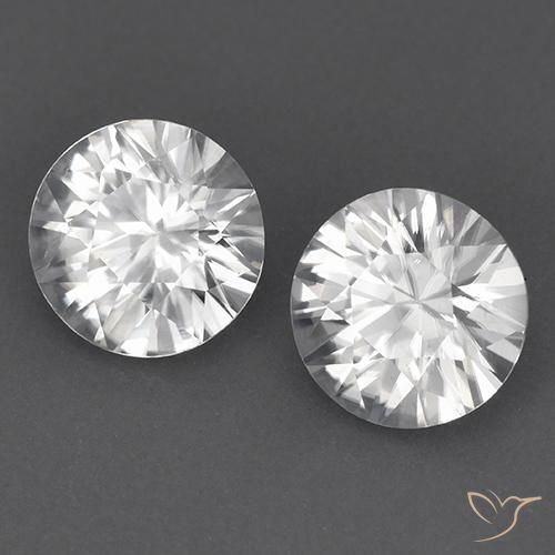3.49 ctw White Zircon Stones, Natural Zircon in Diamond-Cut Shape for Sale