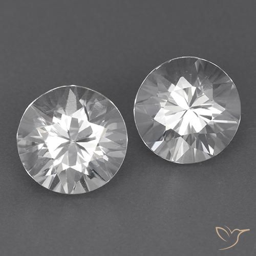 3.66ctw Natural White Zircon, Round, VVS