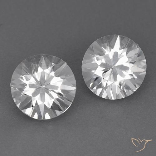 3.59ctw Natural White Zircon, Round, VVS