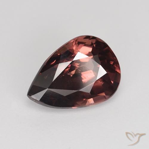 2.98 ct Red Zircon Stone, Natural Zircon in Pear Facet Shape for Sale