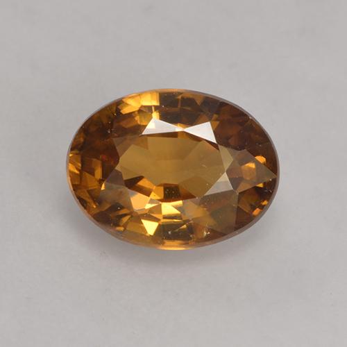1.75 ct Orange Zircon Gemstone, Zircon Gem in Oval Facet Shape for Sale.