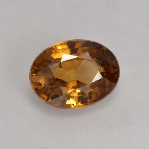 1.75 ct Orange Zircon Stone, Natural Zircon in Oval Facet Shape for Sale