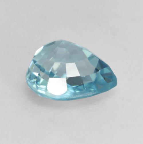 Zircon Gemstone in 7.6 x 5.7 mm Size for Sale, Zircon Stone in Aqua Blue Color