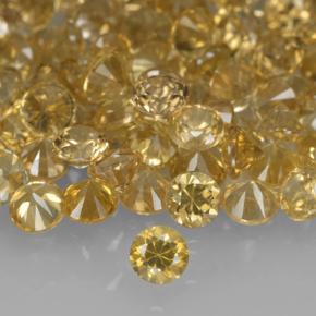 0.05 ct Golden Zircon Gemstone, Zircon Gem in Diamond-Cut Shape for Sale.