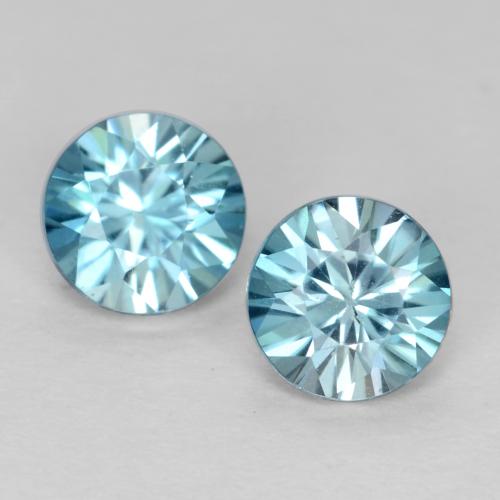 Light Greenish Blue Zircon Gem - 0.5ct Diamond-Cut (ID: 539804)