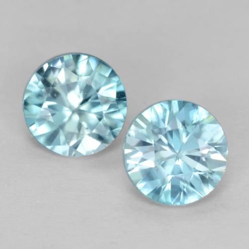 Light Greenish Blue Zircon Gem - 0.5ct Diamond-Cut (ID: 539806)
