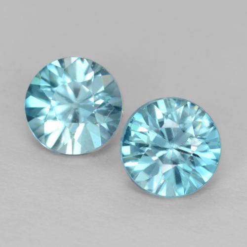 Light Greenish Blue Zircon Gem - 0.5ct Diamond-Cut (ID: 539997)