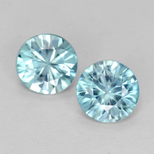 Azul cielo claro Circón Gema - 0.5ct Corte Diamante (ID: 539999)