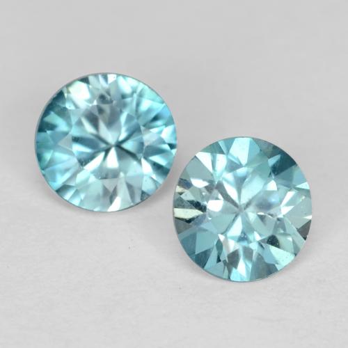 Light Sky Blue Zircon Gem - 0.4ct Diamond-Cut (ID: 541103)