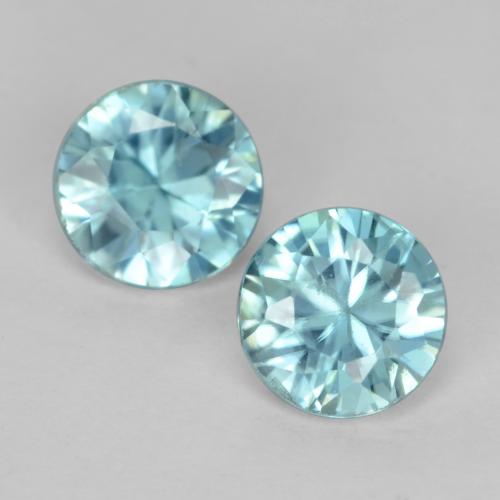 Light Blue Zircon Gem - 0.5ct Diamond-Cut (ID: 541106)